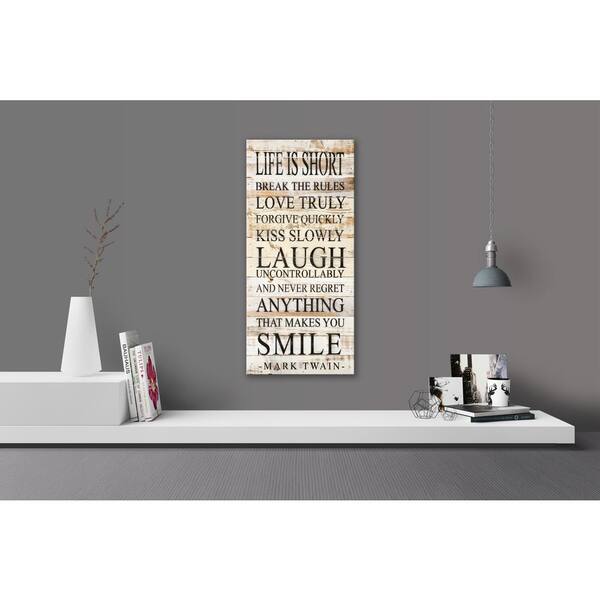 Unbranded LIFE IS SHORT Reclaimed Wood Decorative Sign