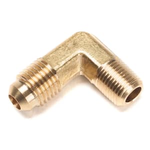 1/4 in. Flare x 1/8 in. MIP Brass Flare 90 Degree Elbow Fitting (5-Pack)
