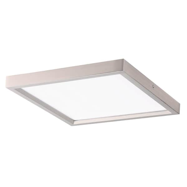 Minka Lavery Vantage 7.5 in. square 1-Light Brushed Nickel LED Flush Mount with Acrylic Diffuser