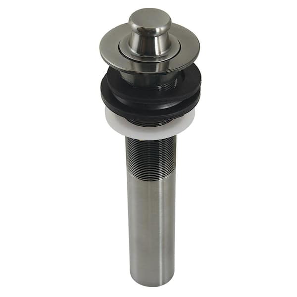 Kingston Brass Fauceture 17-Gauge Lift and Turn Bathroom Sink Drain in Black Stainless with Overflow