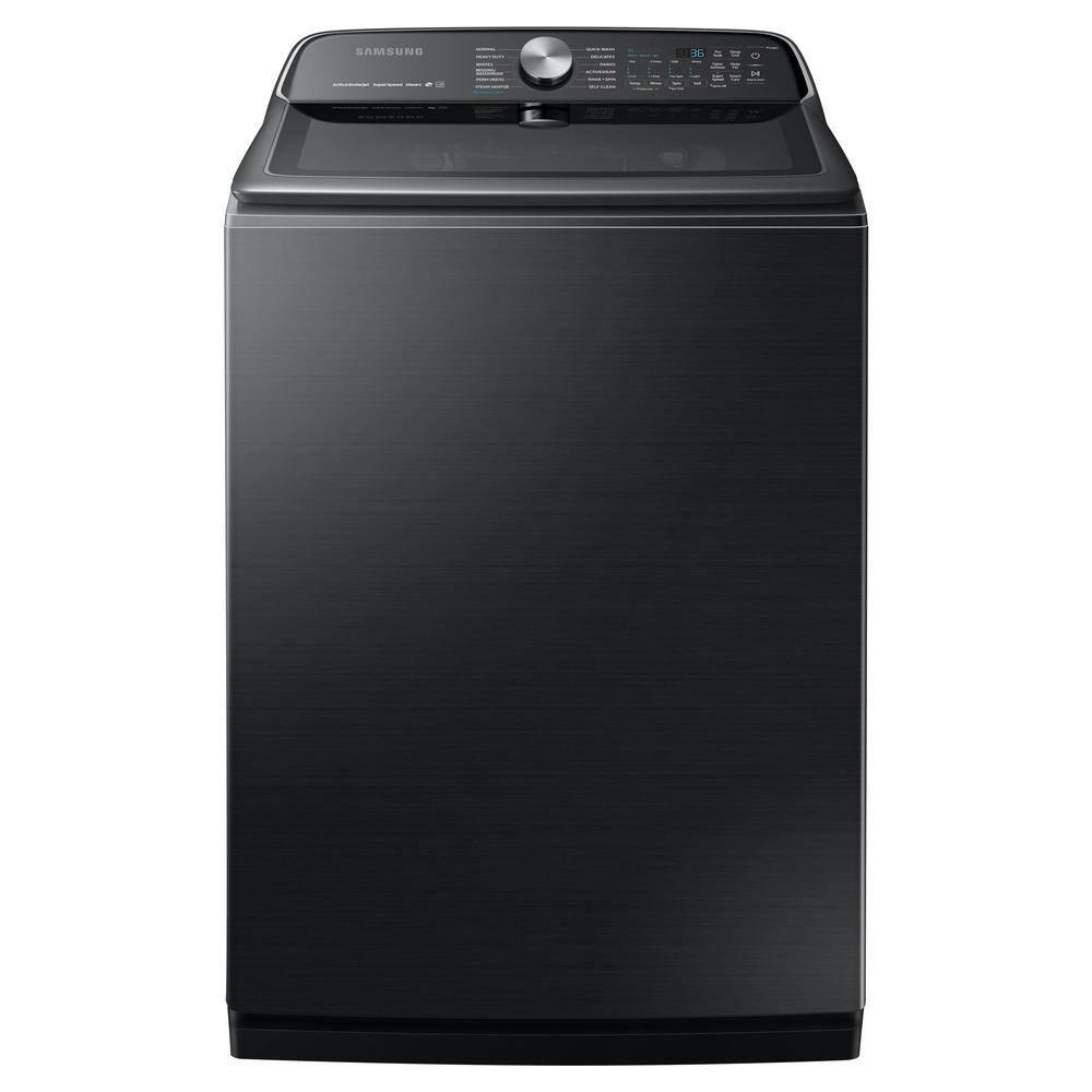 Samsung 5.4 cu. ft. High-Efficiency Black Stainless Steel Top Load ...