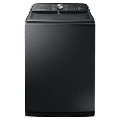 5.4 cu. ft. High-Efficiency Black Stainless Steel Top Load Washing Machine with Super Speed and Steam, ENERGY STAR