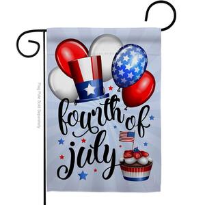 13 in. x 18.5 in. Celebrate 4th Of July Garden Flag 2-Sided Patriotic Decorative Vertical Flags