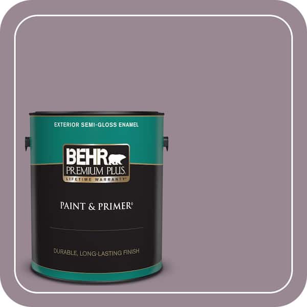 BEHR PREMIUM PLUS 1 gal. #690F-5 Purple Mauve Semi-Gloss Enamel Exterior Paint & Primer