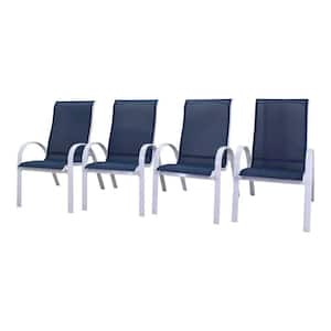 Santa Fe White 4 Aluminum Sling Chairs
