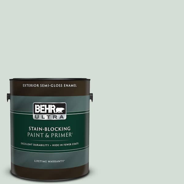 BEHR ULTRA 1 gal. #700E-2 Lime Light Semi-Gloss Enamel Exterior Paint & Primer