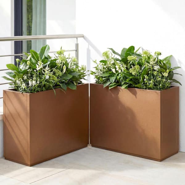 outdoor plant pots large Large Outdoor Planter For Garden  Aspen & Fig