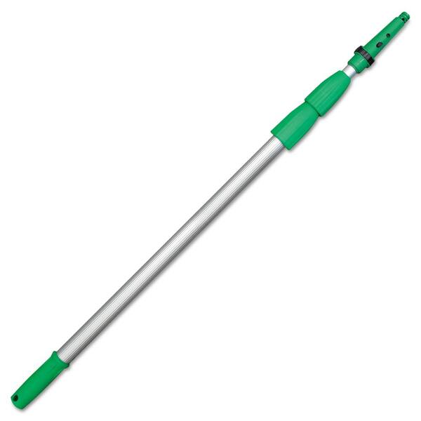 Unger OptiLoc 14 ft. Aluminum Squeegee Extension Pole, 3 Sections, Green/Silver UNGED450 The