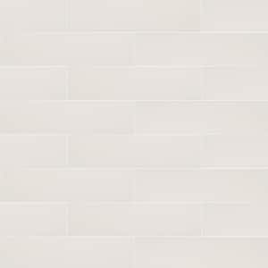 Streamline Buff White Matte 4 in. x 16 in. Ceramic Wall Tile (10.39 sq. ft./ Case)