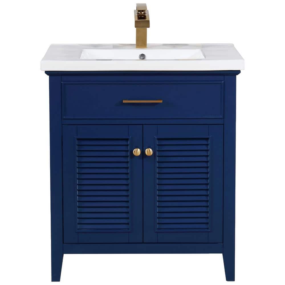 Design Element Cameron 30 In W X 18 5, 30 Bathroom Vanity With Sink Blue