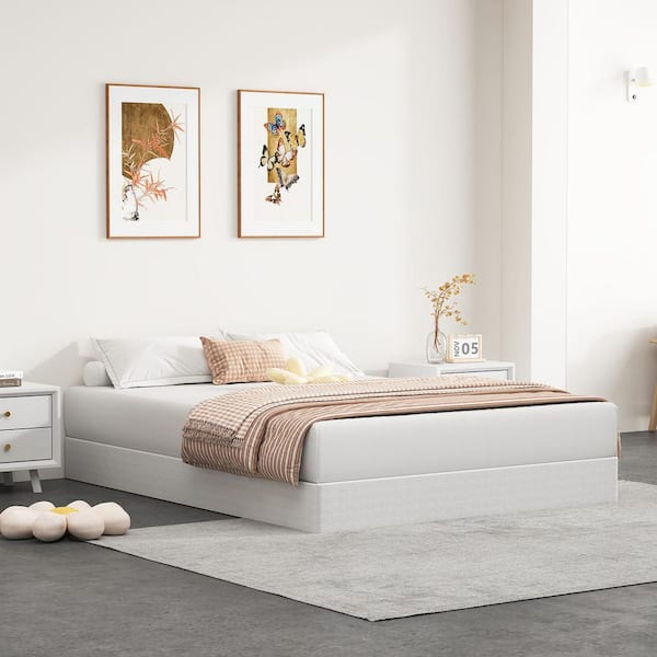 Afoxsos Full Size Box Spring with 7 in. Full Box Spring Only, Strong Metal Frame Mattress Foundation, No Noise, Easy Assembly