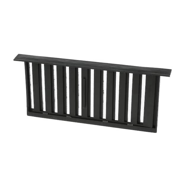 Air Vent 16 in. x 8 in. Black Plastic Manual Sliding Crawl Space Vent