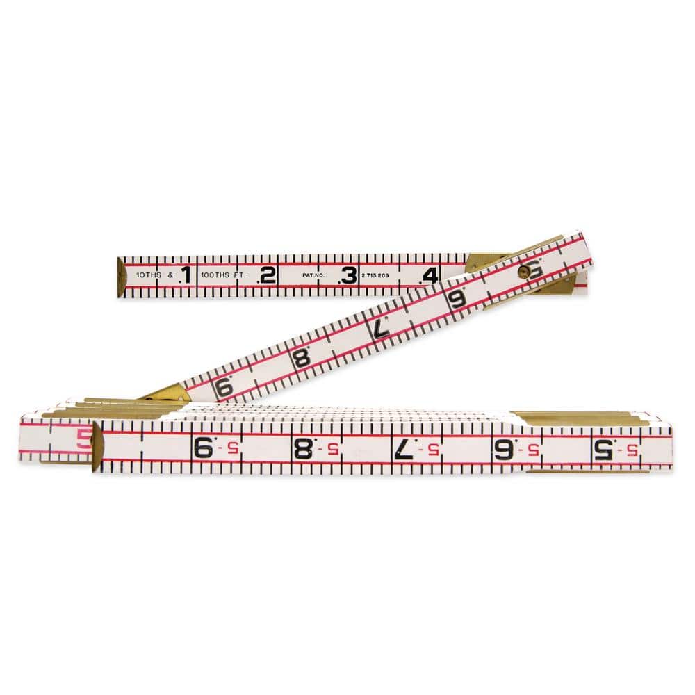 Lufkin 6 ft. x 5/8 in. Engineer's Scale Wood Rule Red End price history on PriceWatchPro