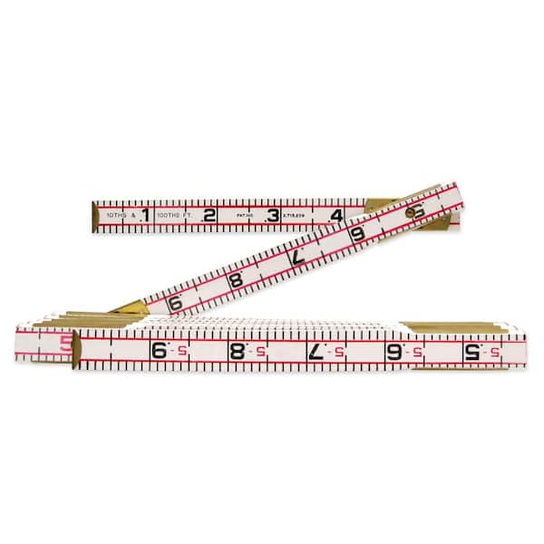 Crescent Lufkin 6 ft. x 5/8 in. Engineer's Scale Wood Rule Red End