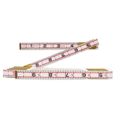 6 ft. x 5/8 in. Engineer's Scale Wood Rule Red End