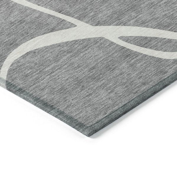 Chantille Machine Washable Indoor/Outdoor Abstract ACN999 Gray 8 ft. x 10 ft. Area Rug