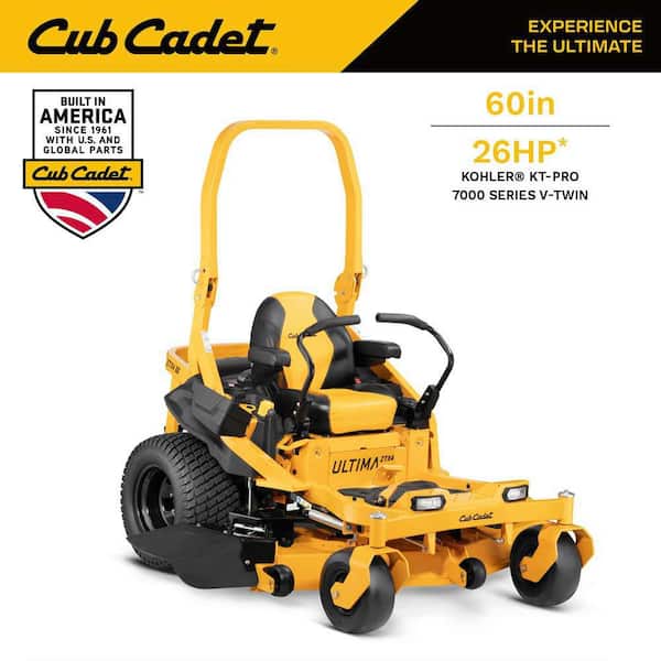 Ultima ZTX4 60 in. Fabricated Deck 24 HP V-Twin Kohler 7000 Pro Series Engine Zero Turn Mower with Roll Over Protection