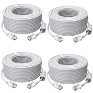 150 ft. High-Speed Cat5e Ethernet Cable Network RJ45 Wire Cord for POE Security Cameras, Router, Computer (4-Pack)
