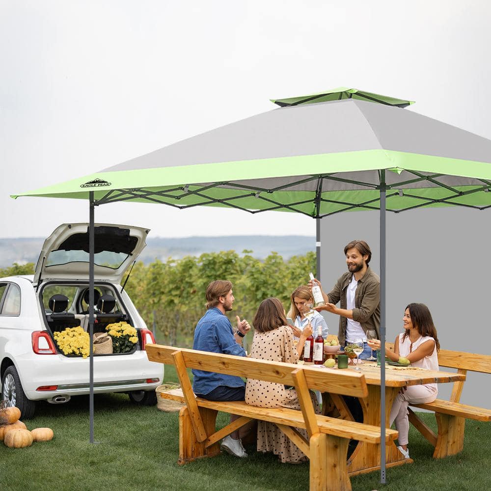 Eagle Peak 13x13 Gray Pop-Up Canopy Tent with Sidewall