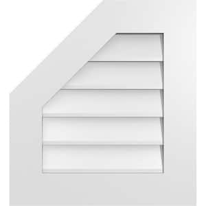 20 in. x 22 in. Octagonal Surface Mount PVC Gable Vent: Decorative with Standard Frame