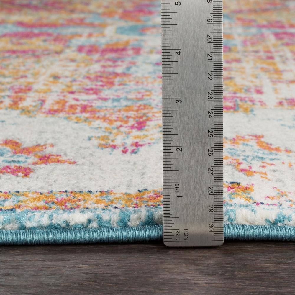 Bohemian Multicolor Polypropylene 9' x 12' Area Rug