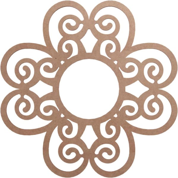 Ekena Millwork 0.375 in. x 22 in. x 22 in. Wood Medallion Moulding