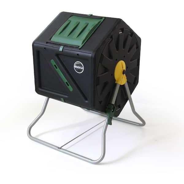 Miracle-Gro 28 Gal. Tumbling Garden Waste Soil Composter with Hand Tool Kit