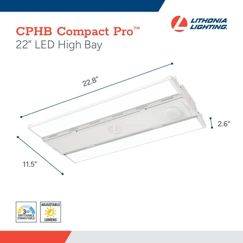 White Aluminum LED High Bay Ceiling Light with Acrylic Lens