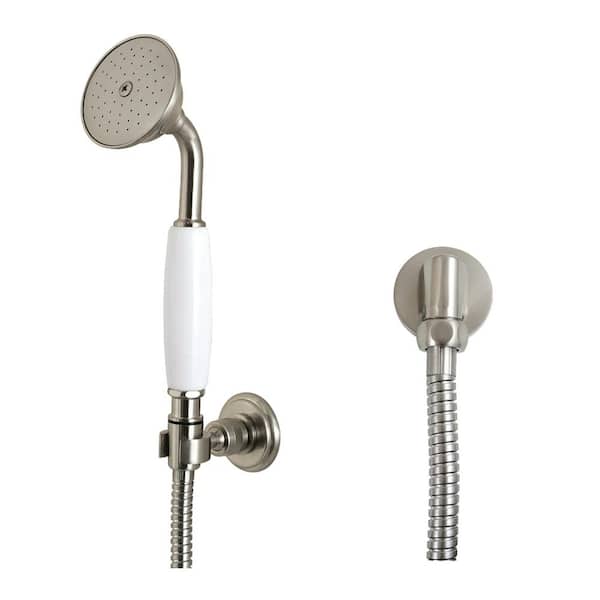 Victorian 1-Spray Wall Mount Handheld Shower Head 1.8 GPM in Brushed Nickel