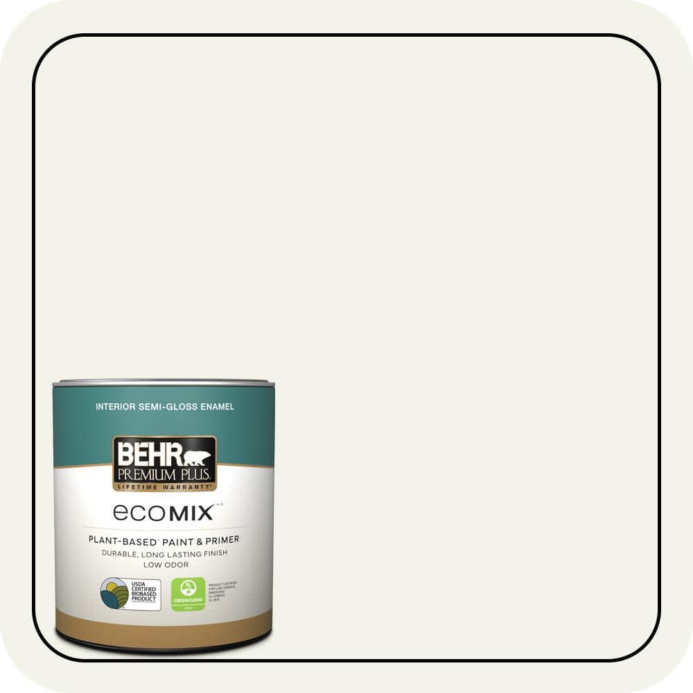 1 qt. #BWC-11 Fresh Popcorn Semi-Gloss Enamel EcoMix Plant-Based Interior Paint & Primer price history on PriceWatchPro