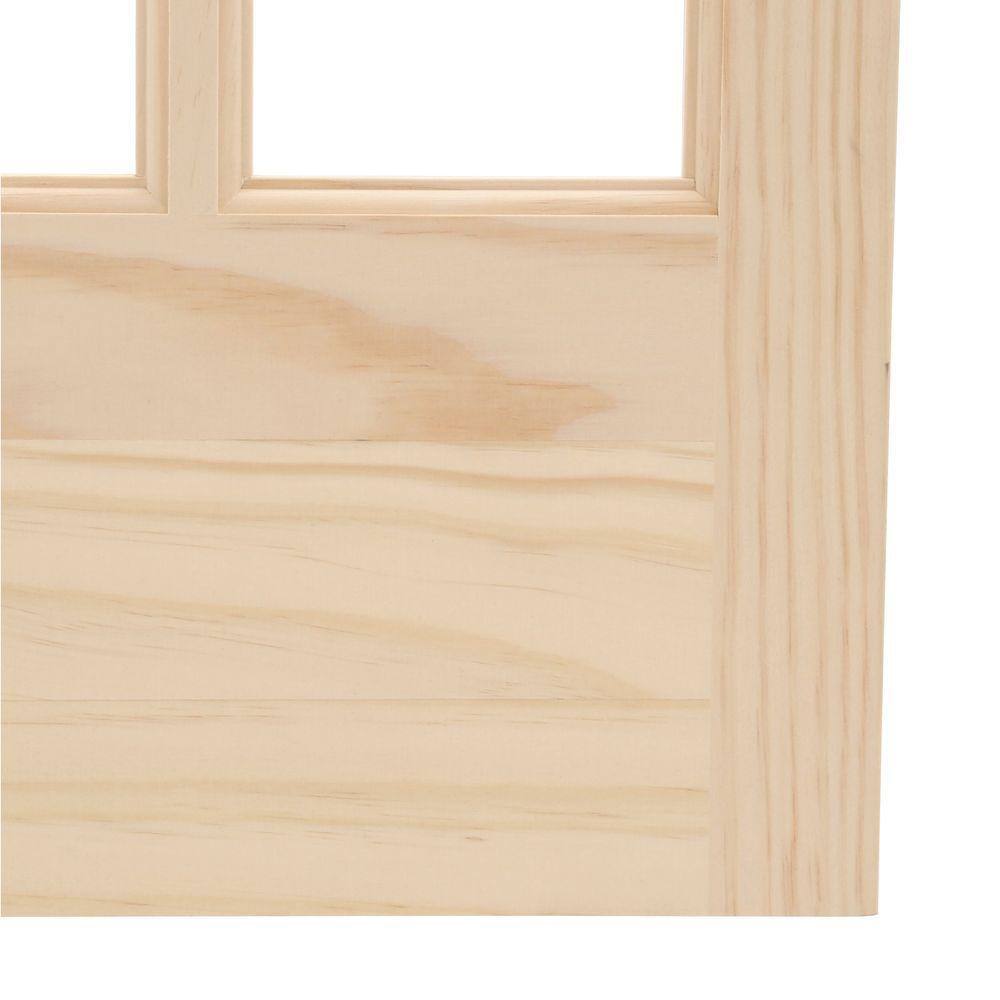 Unfinished Pine 24" x 80" Frosted Glass Bifold Door