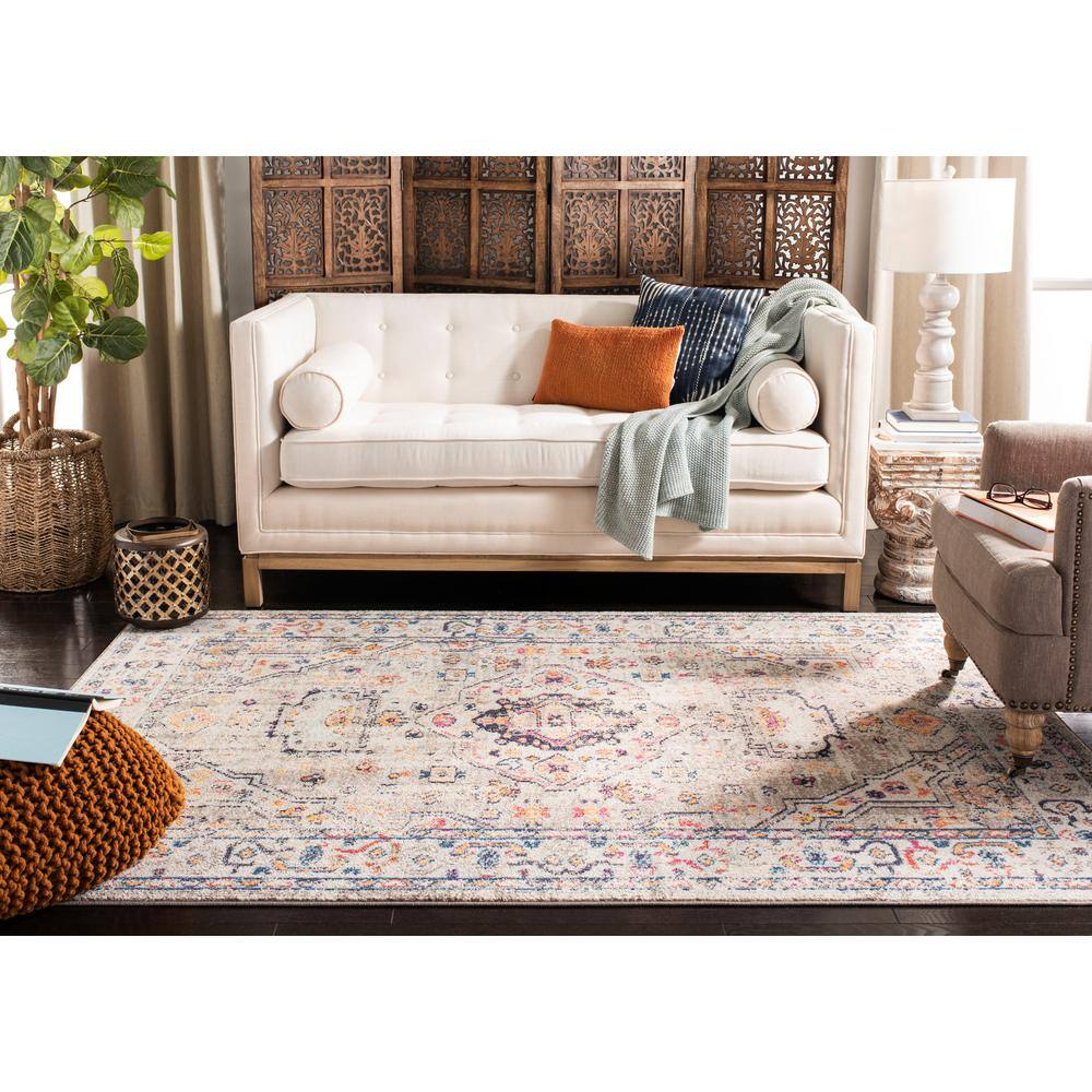 Elegant Grey/Blue Synthetic 9' x 12' Hand-Knotted Area Rug