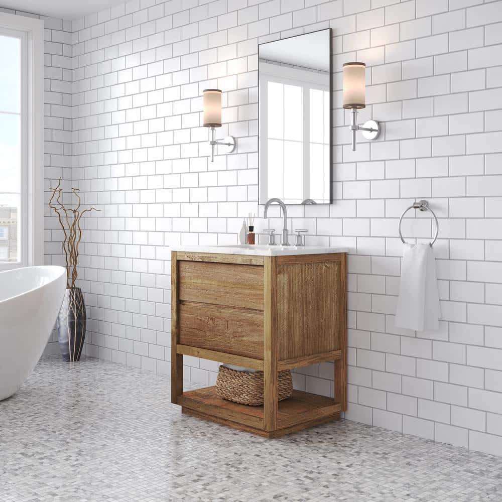 Chrome Cylindrical Handle Widespread Bathroom Faucet