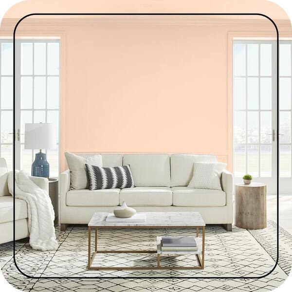 BEHR PREMIUM PLUS 8 oz. #250A-3 Whispering Peach Flat