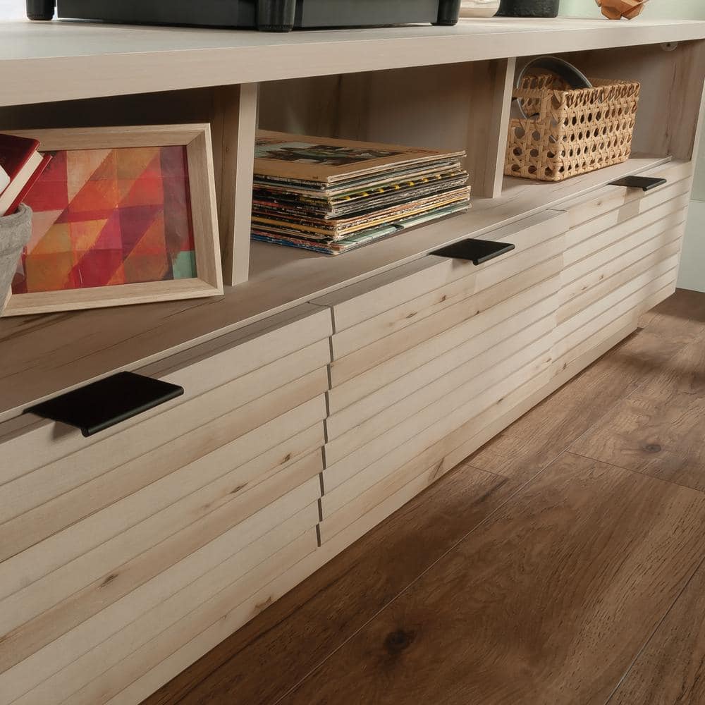 Pacific Maple Modern TV Credenza with Drawers for 70" TVs