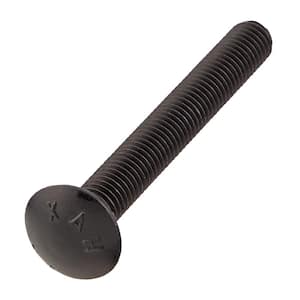 1/2 in. -13 x 4 in. Black Deck Exterior Carriage Bolt (25-Pack)