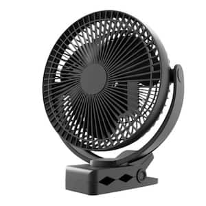 Rechargeable Portable Fan, 8-Inch Battery Operated Clip on Fan, USB Fan, 4 Speeds, Strong Airflow, Sturdy Clamp