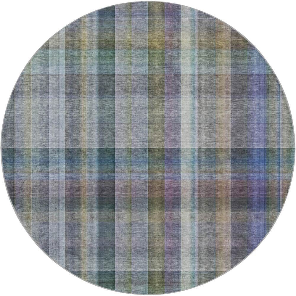 Dream Shag Premium Machine Washable Abstract ADS534 Green 8 ft. x 8 ft. Round Rug price history on PriceWatchPro