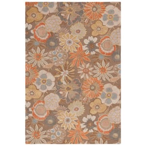 Soho Brown/Multi Doormat 2 ft. x 3 ft. Floral Antique Area Rug
