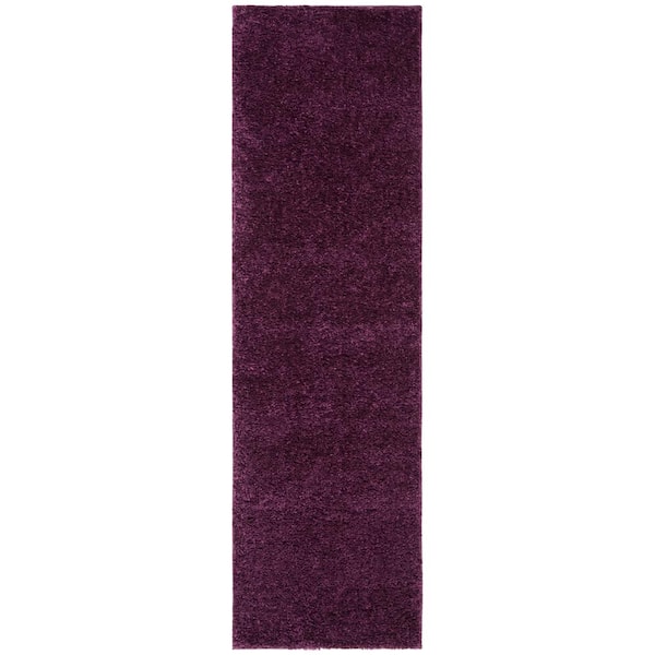 Augustine Purple 2 ft. x 8 ft. Solid Runner Rug