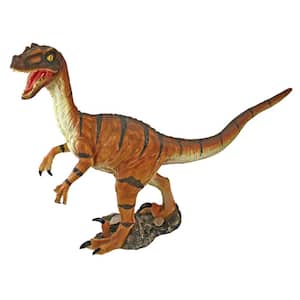 15.5 in. H Velociraptor Scaled Dinosaur Statue
