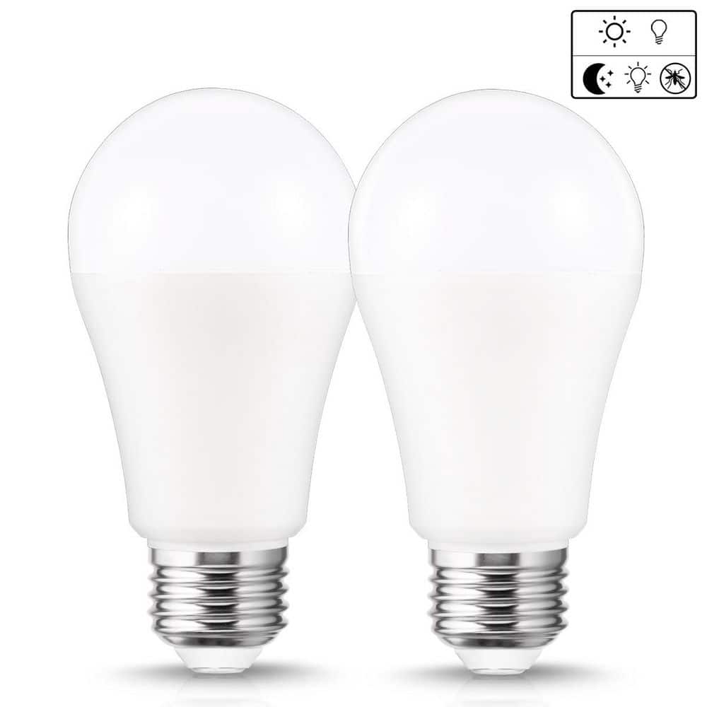12-Watts Dusk to Dawn Yellow 2000K A19 E26 LED Bug Light Bulb (2-Pack) price history on PriceWatchPro
