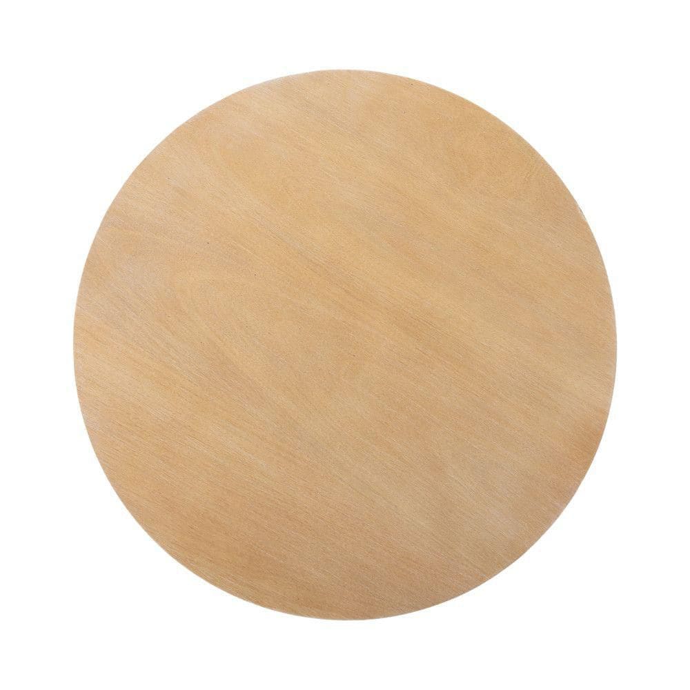 Foxford 22 in. Natural Round Wood End Table - thumbnail 2