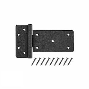 6 in. x 4 in. Matte Black Rust Defender Gate Tee Hinge