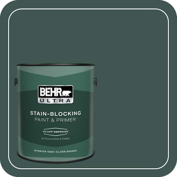 BEHR ULTRA 1 gal. Home Decorators Collection #HDC-CL-21A Dark Everglade Extra Durable Semi-Gloss Enamel Interior Paint & Primer