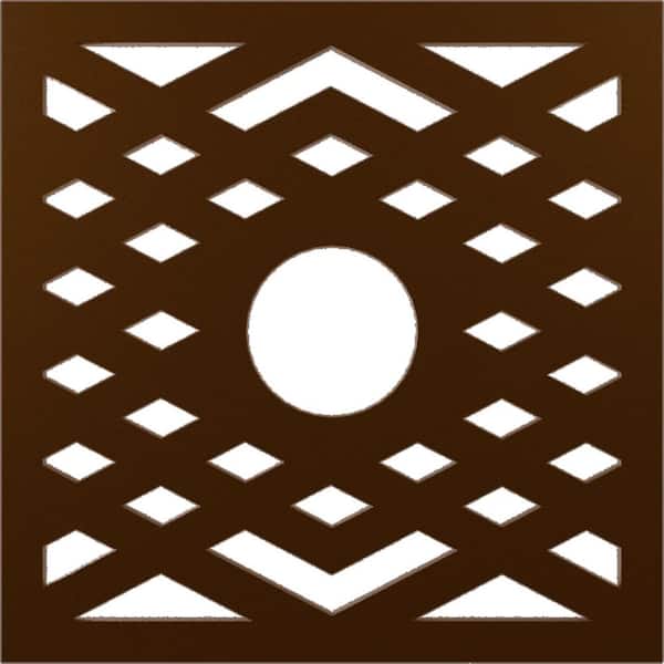 Ekena Millwork 3/4 in. x 26 in. x 26 in. Chevron Architectural Grade PVC Peirced Ceiling Medallion