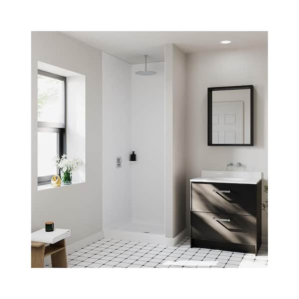 Swan Veritek 36 in. x 36 in. Single Threshold Shower Pan in White