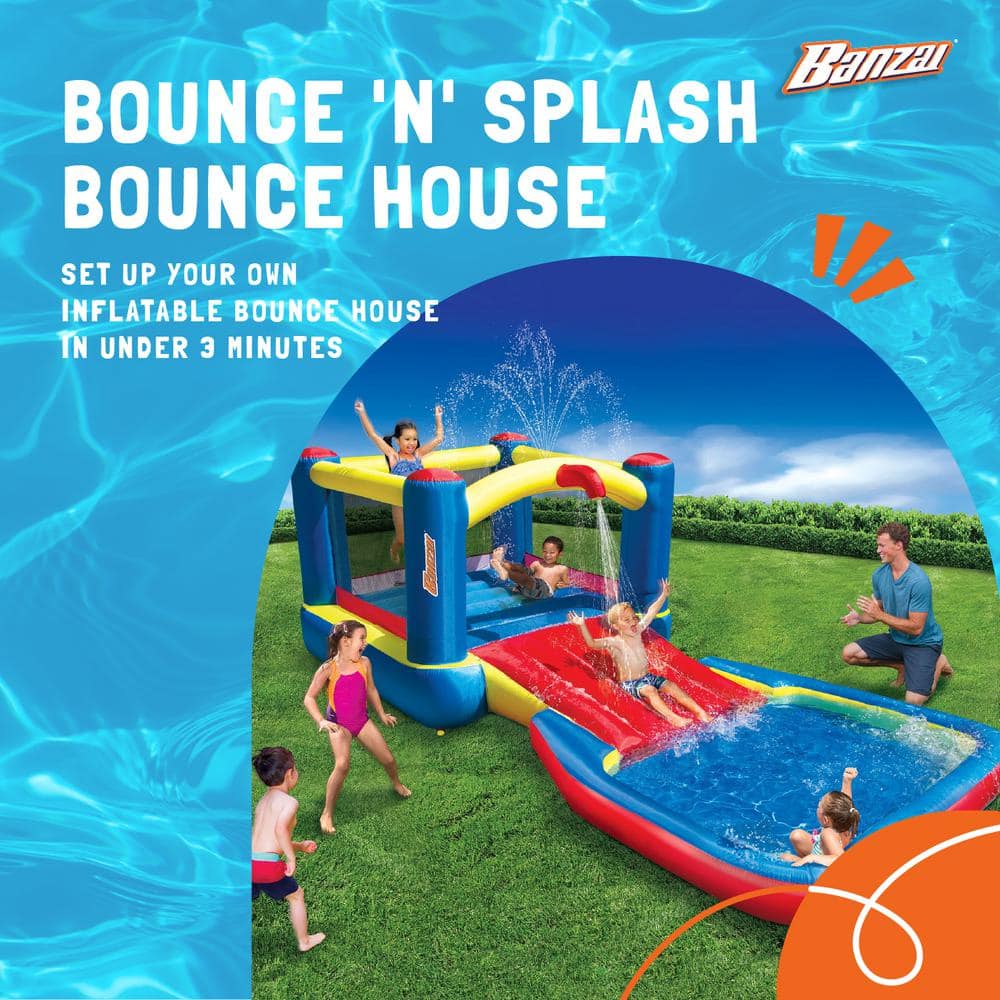 Multicolor Heavy Duty Inflatable Water Park with Slide and Bounce House