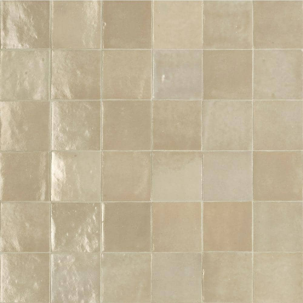 Zellige Neo Lana Glossy 4 in. x 4 in. Glazed Ceramic Undulated Wall Tile (7.98 sq. ft./case) -  Marazzi, ZL07SQU44UNDGL