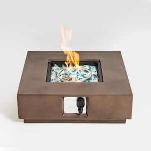Patio Brown Concrete Outdoor Propane Fire Pit Gas Fire Pit Table